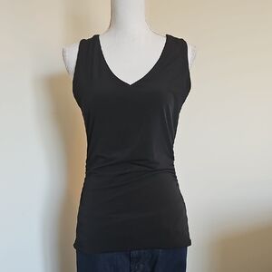 Black And Pattern Reversible Sleeveless Women's Top